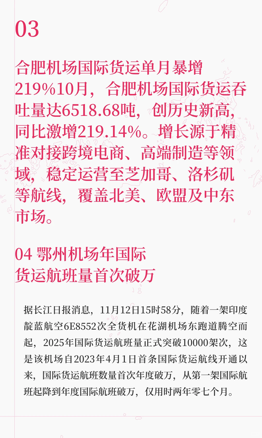 国际物流空运最新资讯