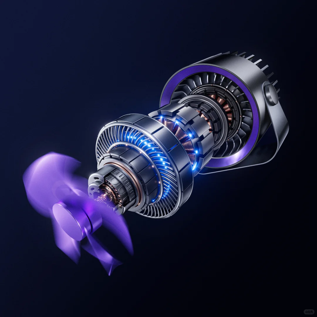 风扇电机渲染练习-08