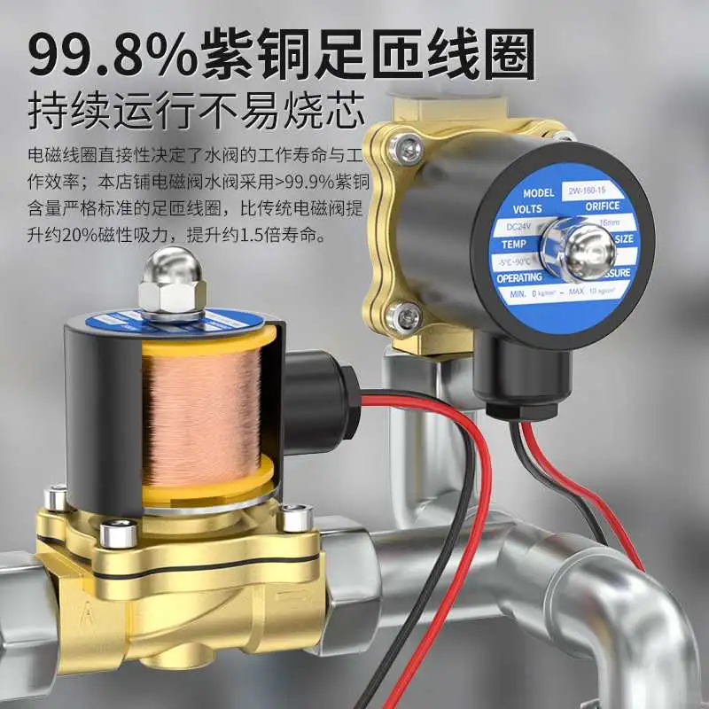 全铜直通电磁水阀｜家居用水小管家?