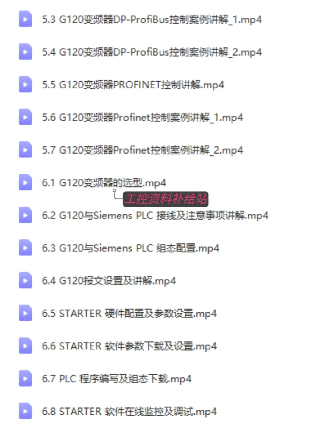 西门子变频器视频教程学习资料