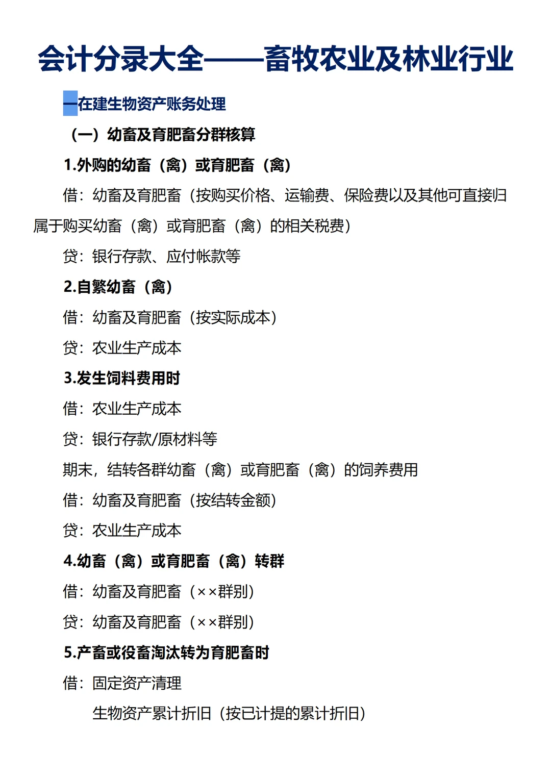 苗木种植会计账务处理