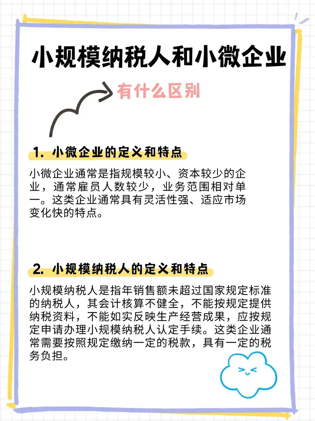 秒懂?小规模纳税人和小微企业的区别?