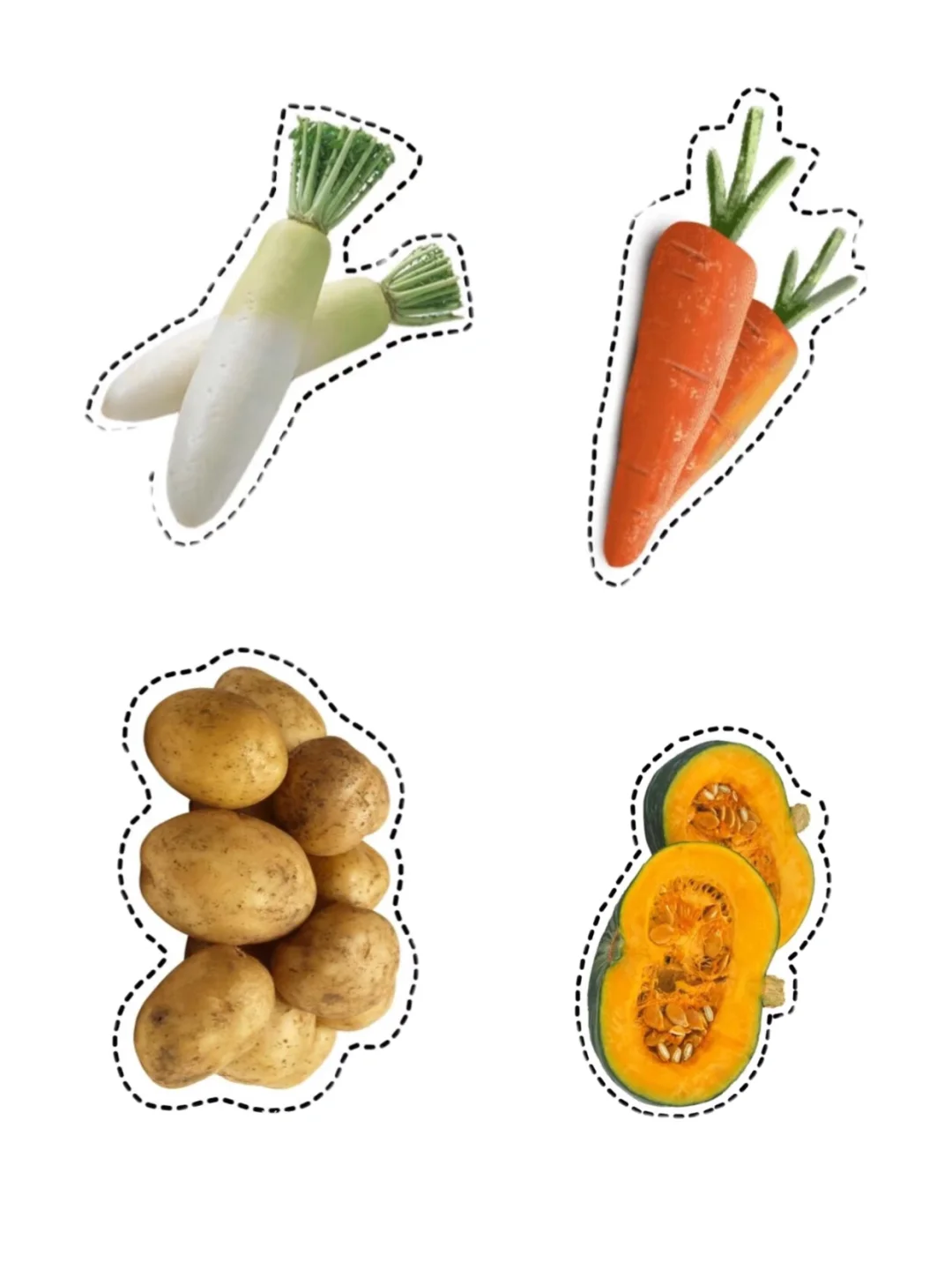 真实的蔬菜水果|均可打印（48种）