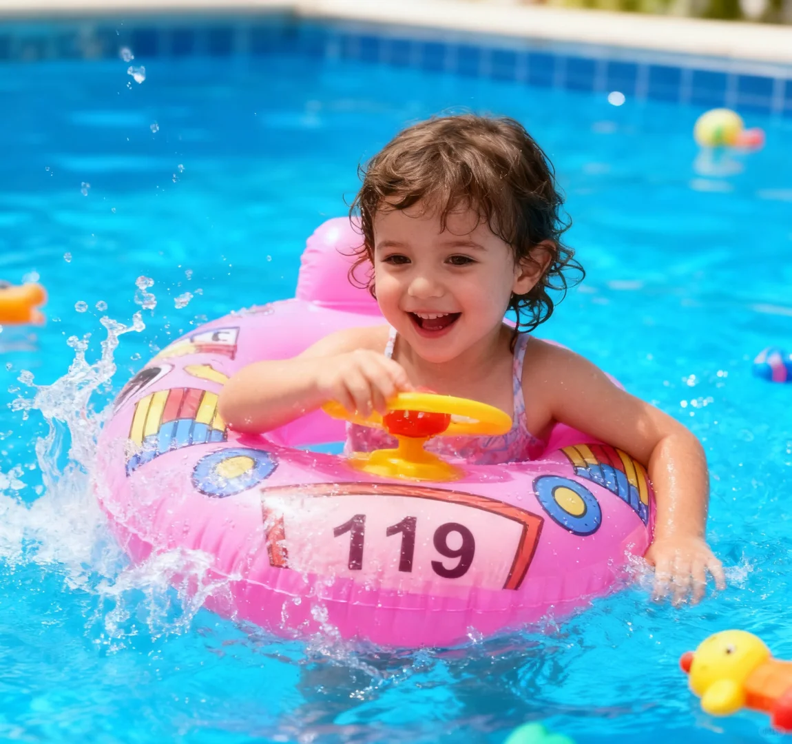 义乌工厂直供!外贸内销爆单的卡通泳圈?