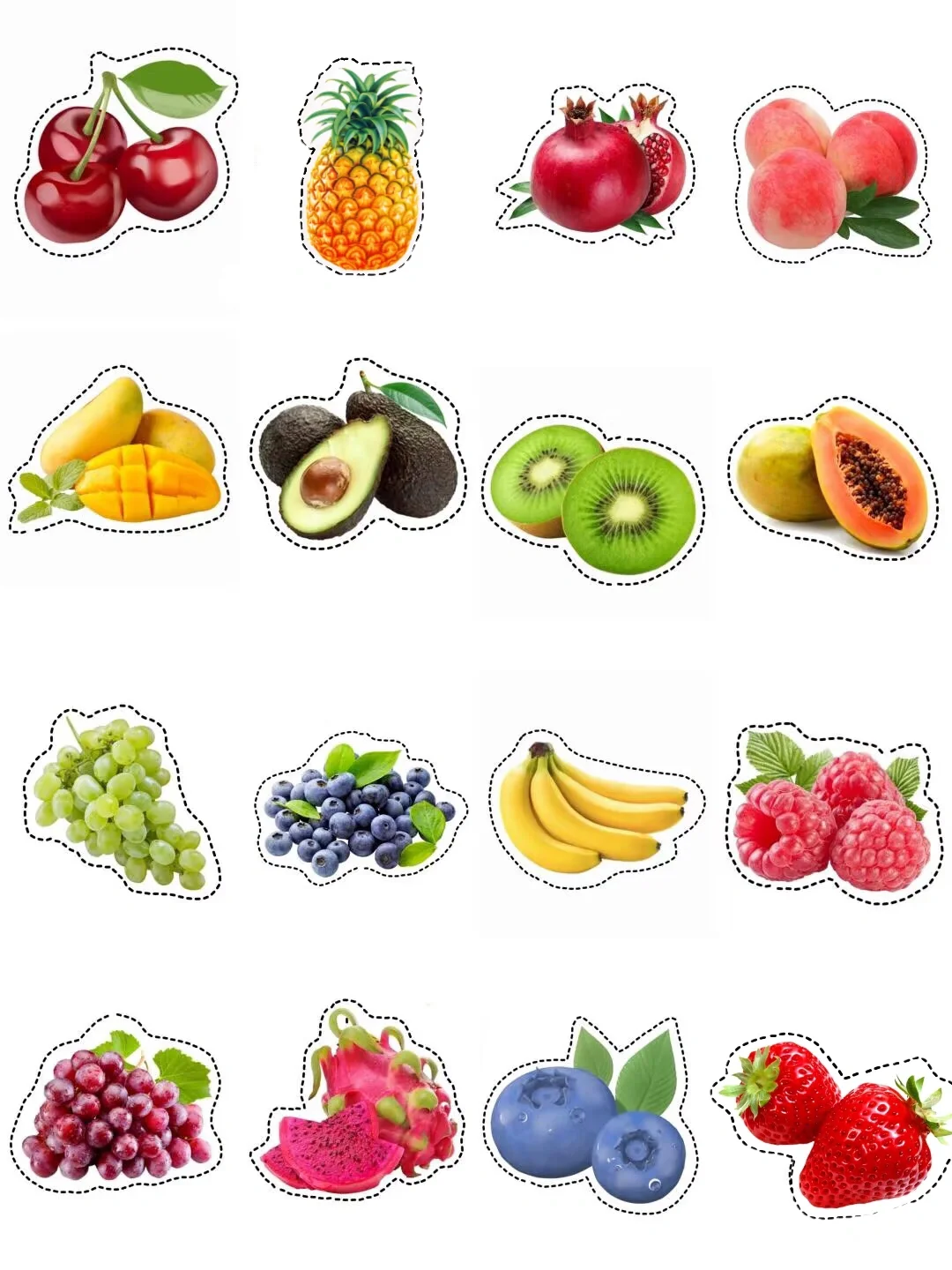 真实的蔬菜水果|均可打印（48种）