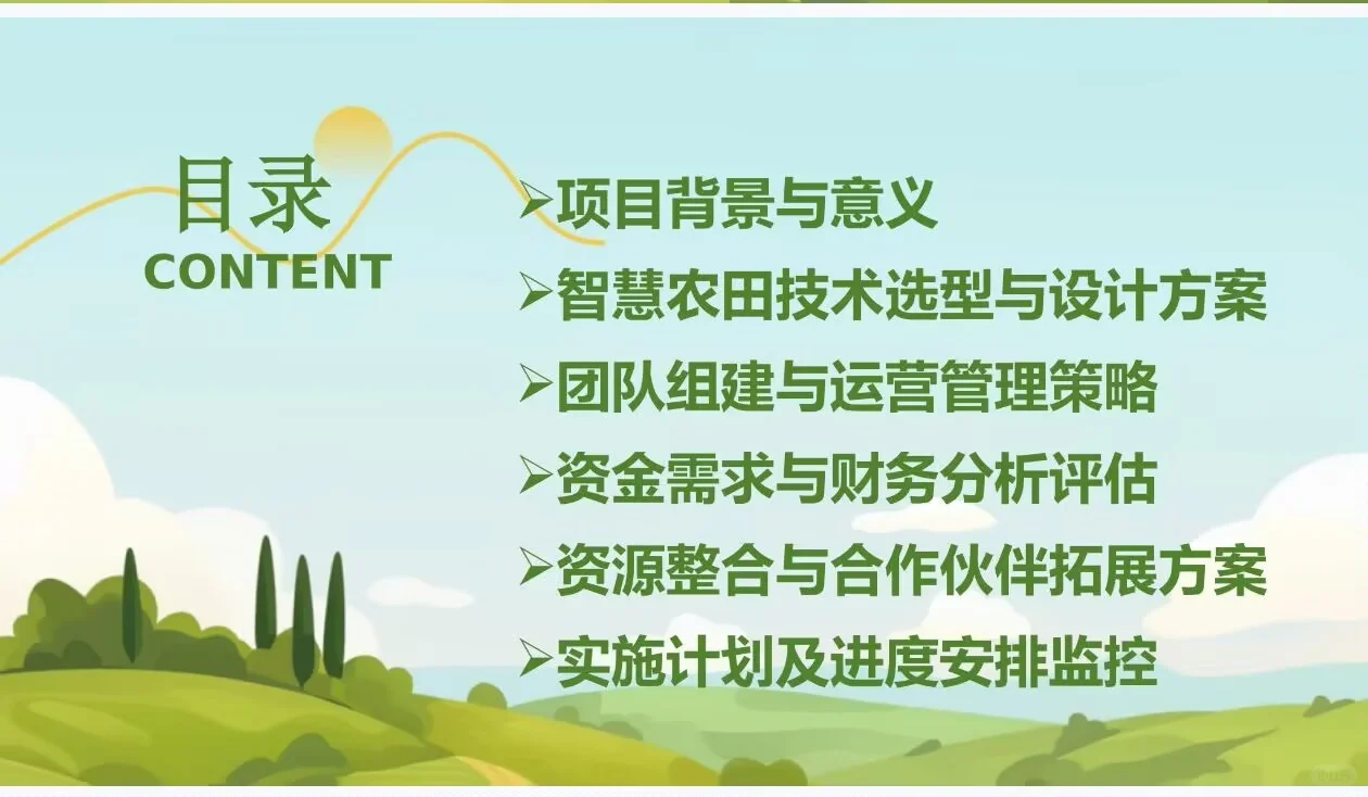 《智慧农田创业计划书》word＋PPT