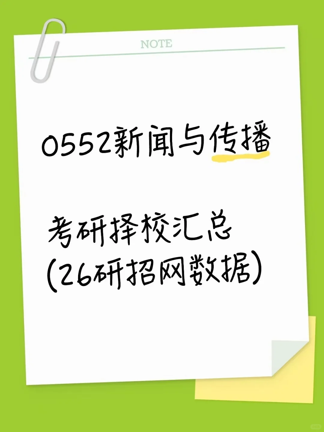 0552新闻与传播26考研招生数据汇总