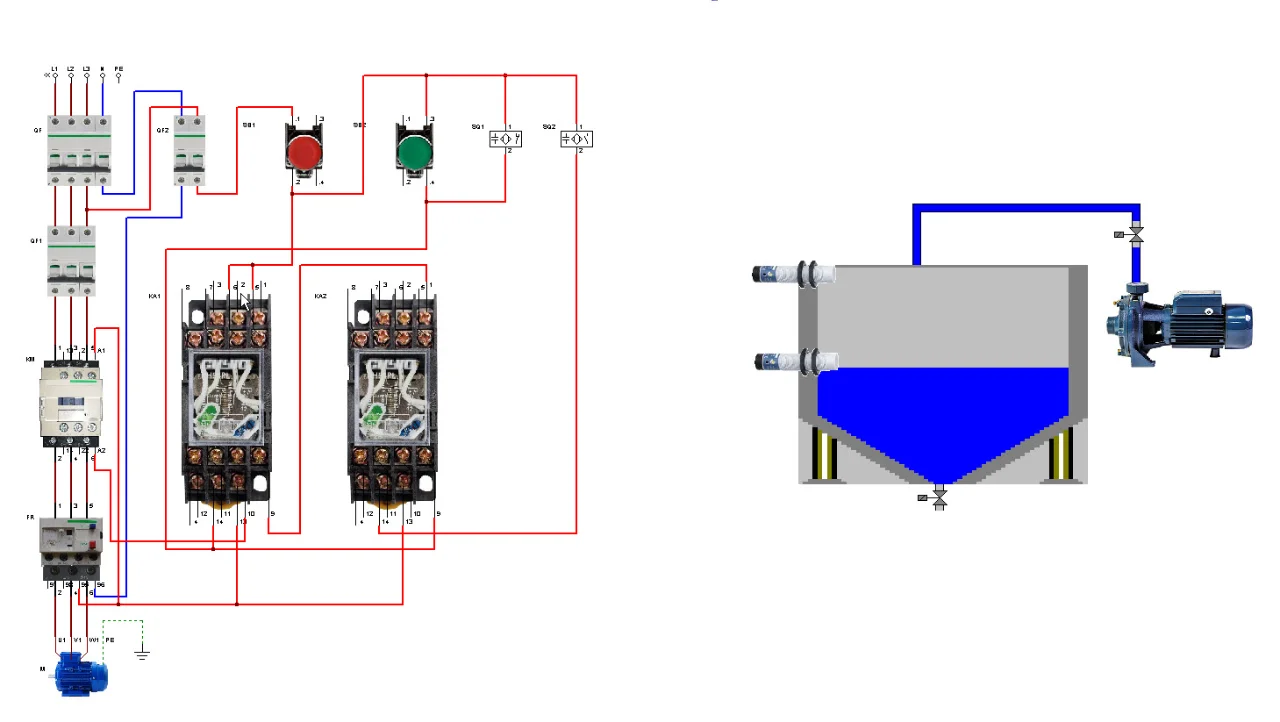 12、料仓缺料自动上料、料满自动停止电路