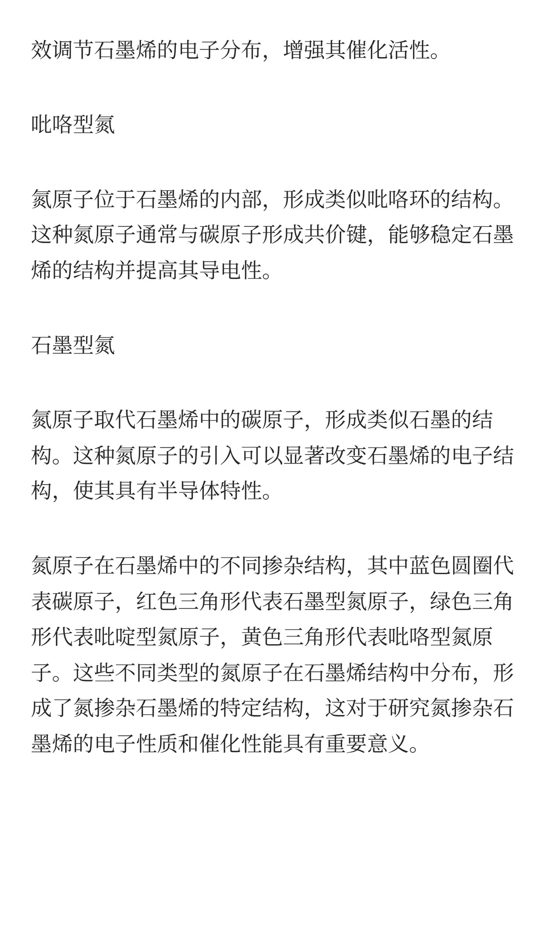 一文讲清“N掺杂石墨烯”!