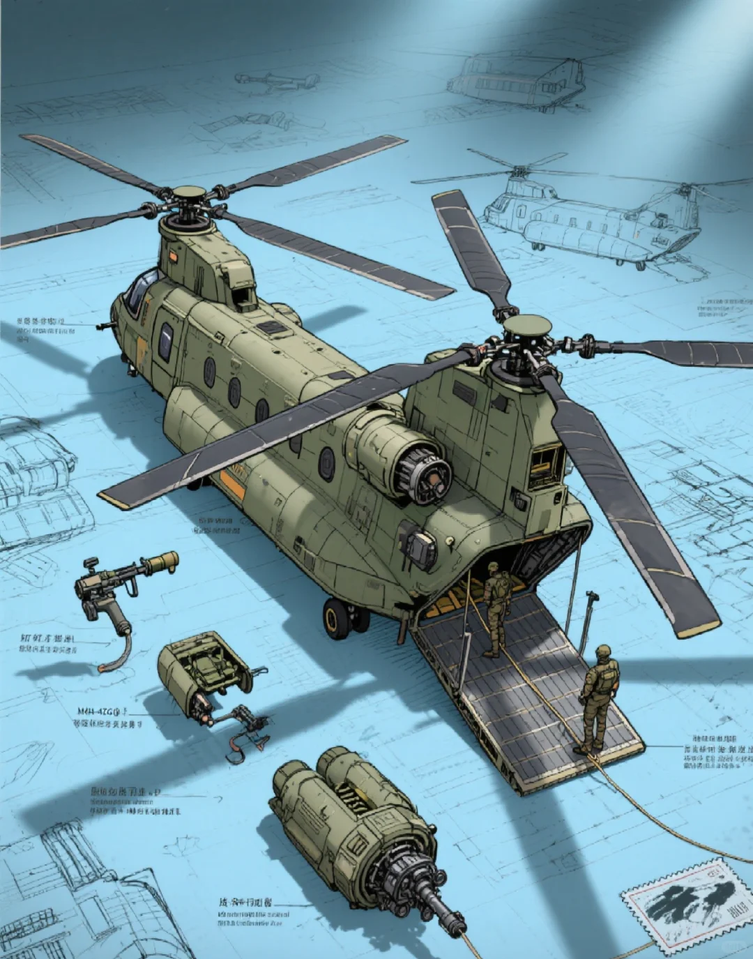AI画飞机系列·突击运输直升机