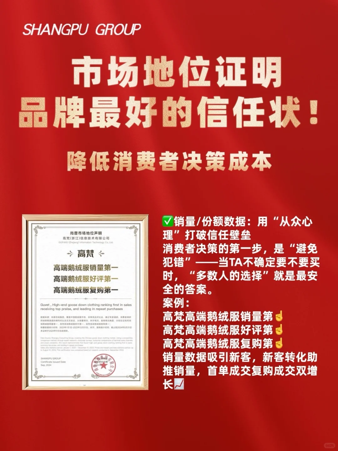 市场地位证明 品牌最好的信任状！