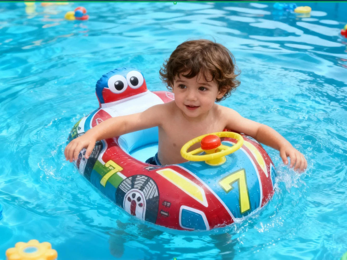 义乌工厂直供!外贸内销爆单的卡通泳圈?