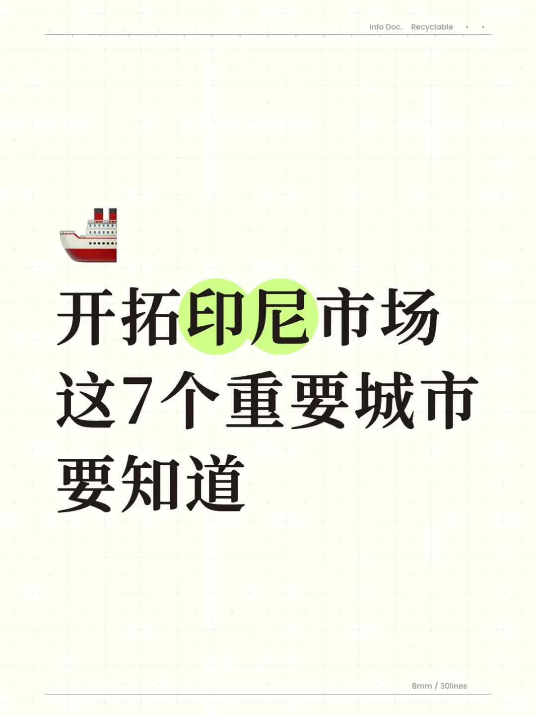 在印尼开拓市场??这7个重要城市你要知道！