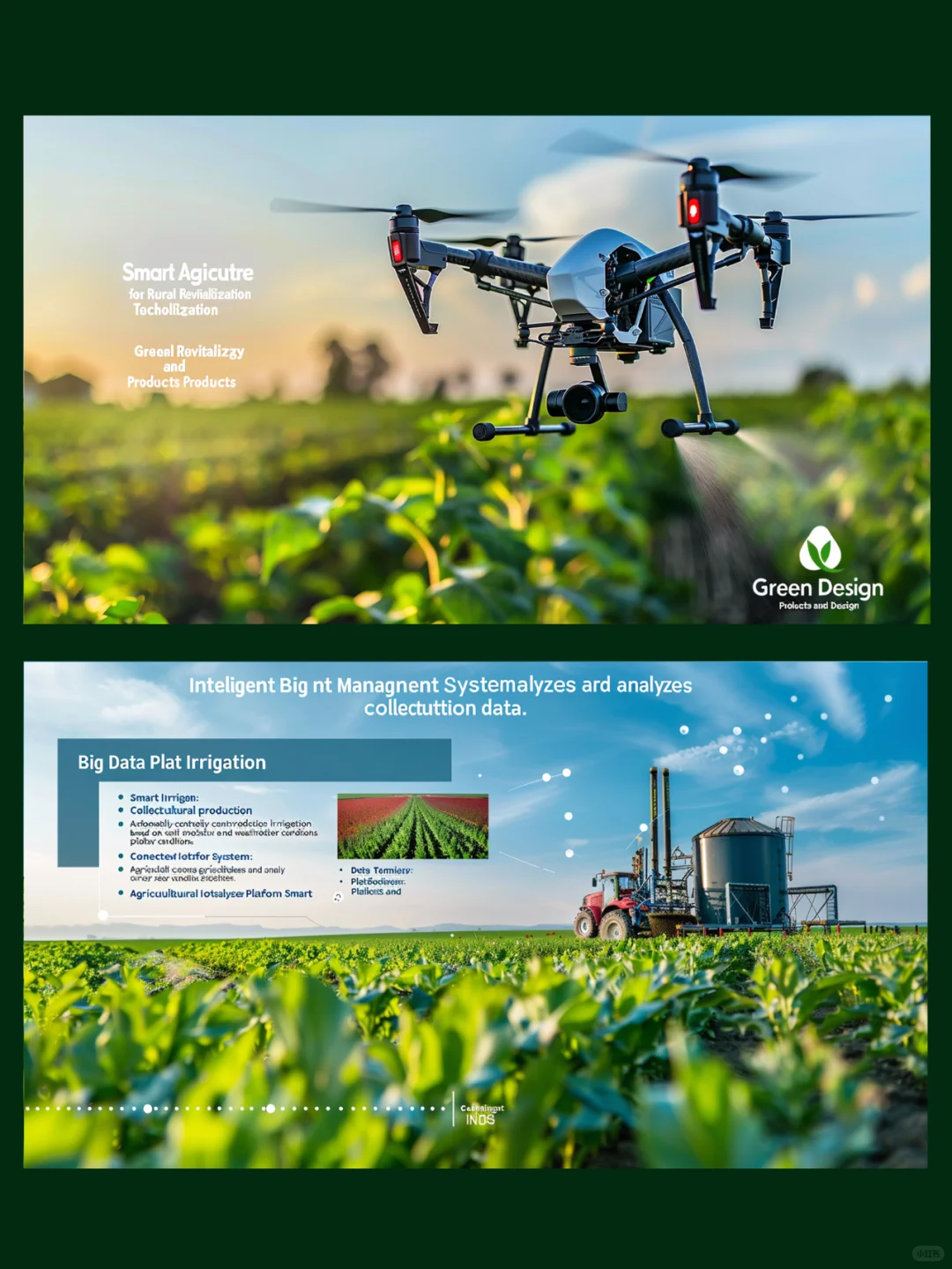 智慧农业PPT模板太美了?