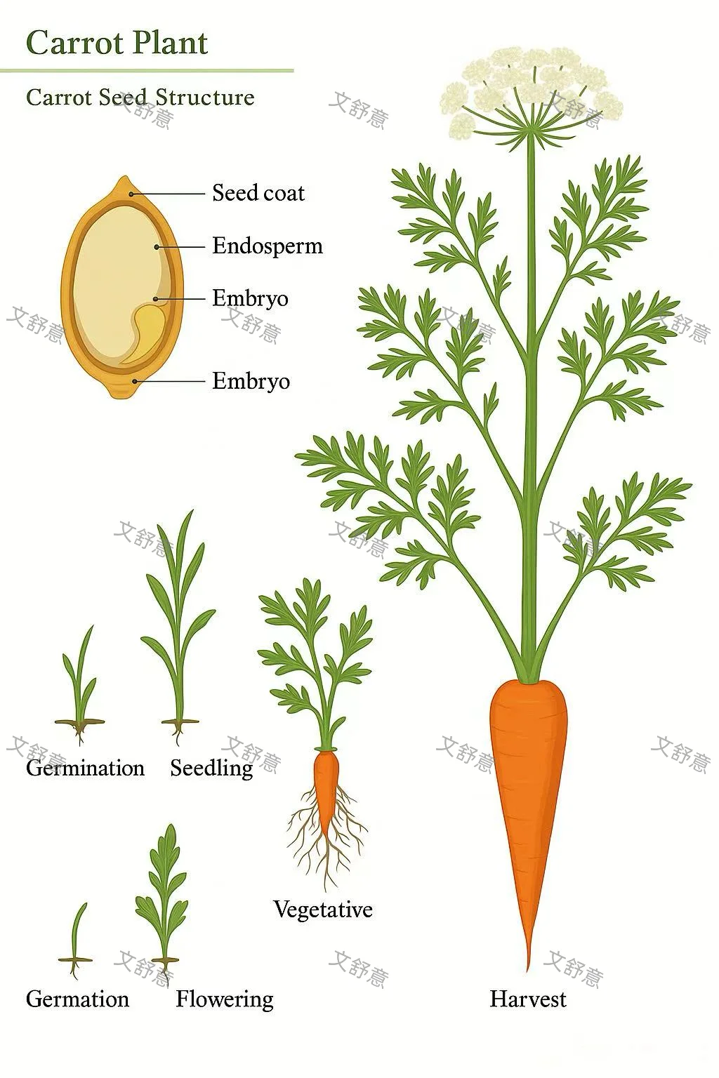 ?蔬菜成长| 辣椒、胡萝卜、萝卜、芹菜