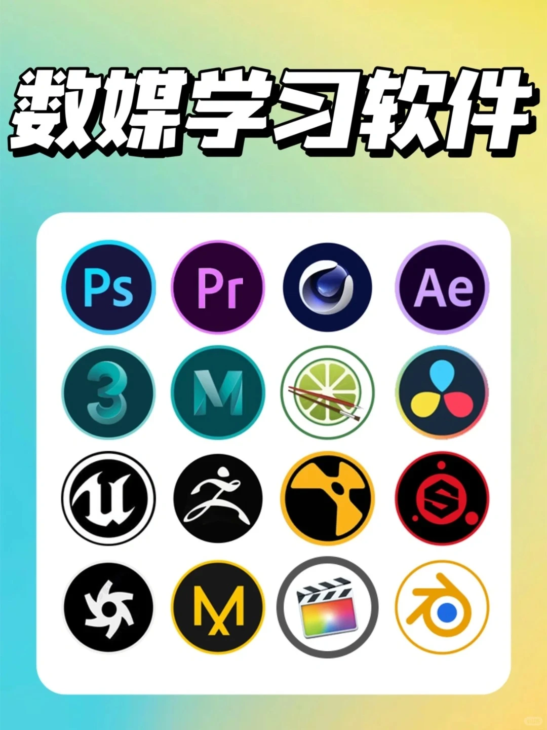 关于数媒专业都需要学习哪些软件呢?