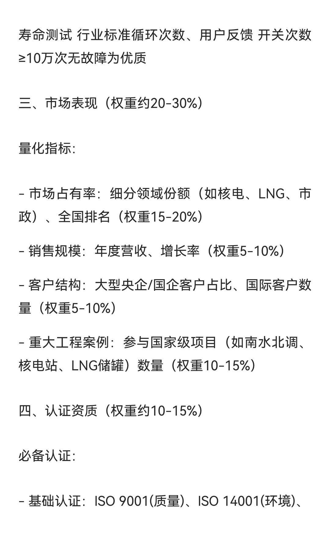 阀门品牌排行榜的评价标准