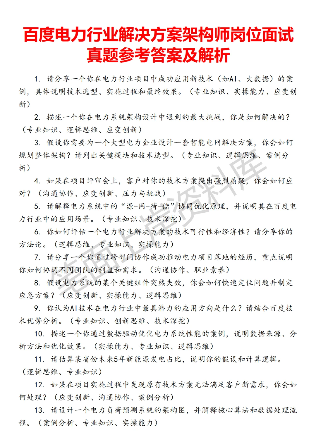 百度电力行业解决方案架构师