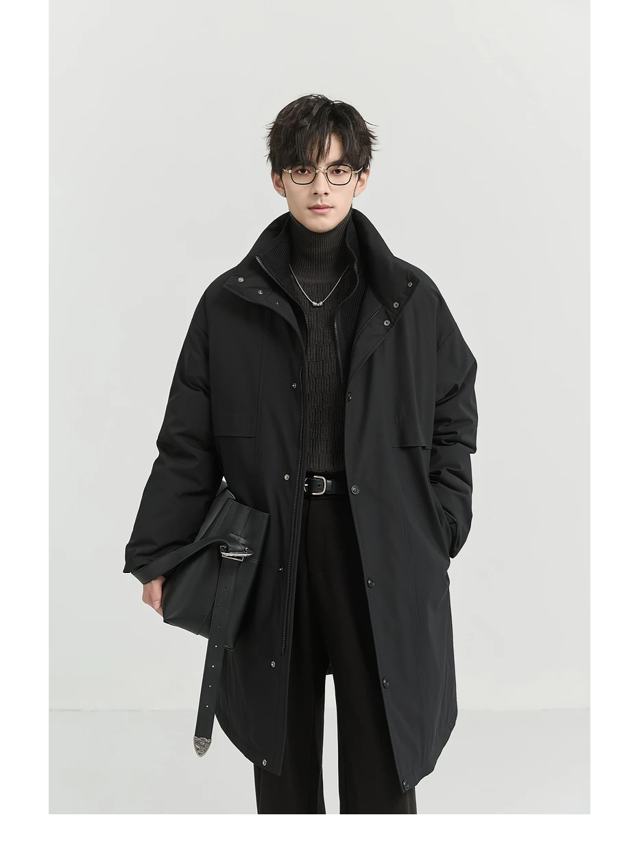 BJZE | 石墨烯设计感假两件长款羽绒服