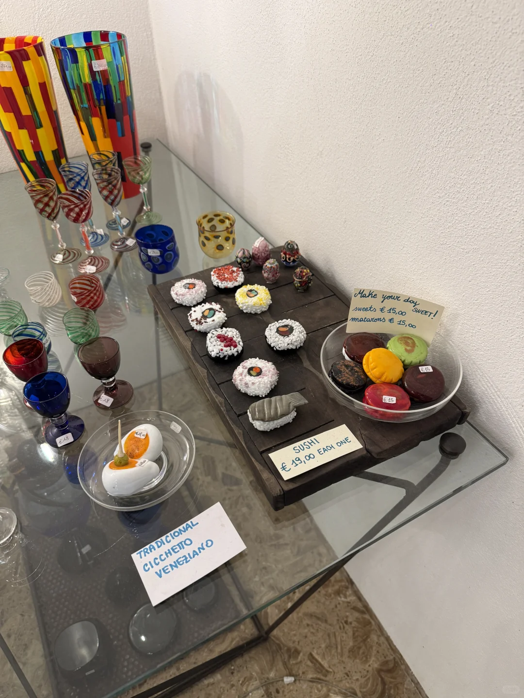 ??威尼斯Murano玻璃岛?绝美手工玻璃杯?