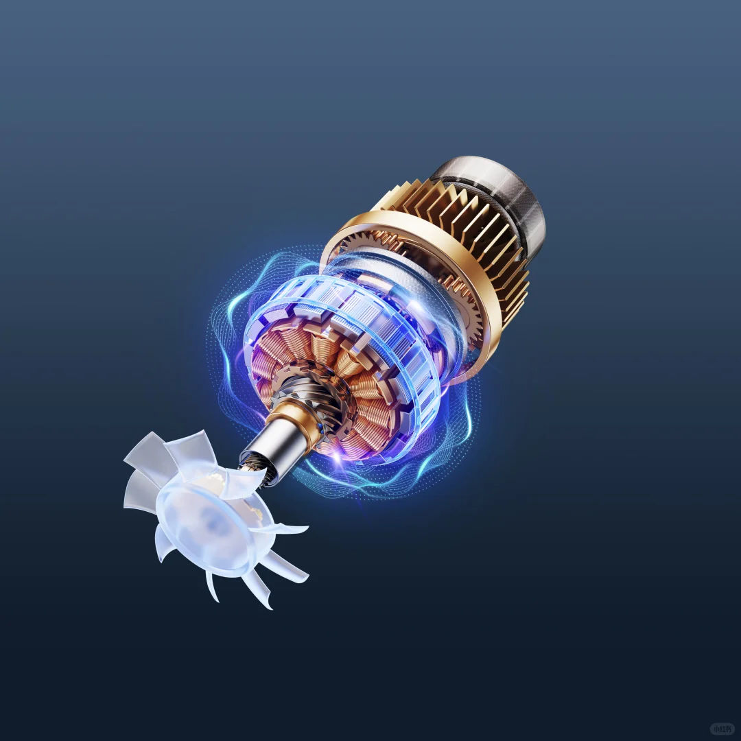 叶轮电机发光特效效果卖点表现