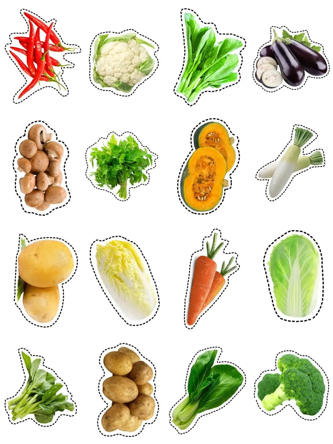 家人们谁懂！这些可打印蔬菜图片，简直是手工