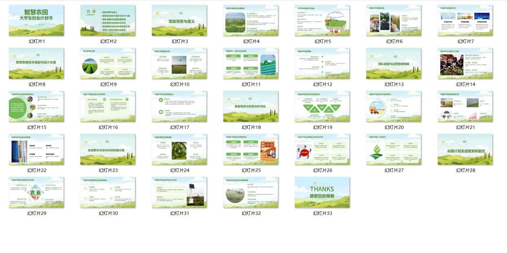 《智慧农田》创业计划书Word➕PPT