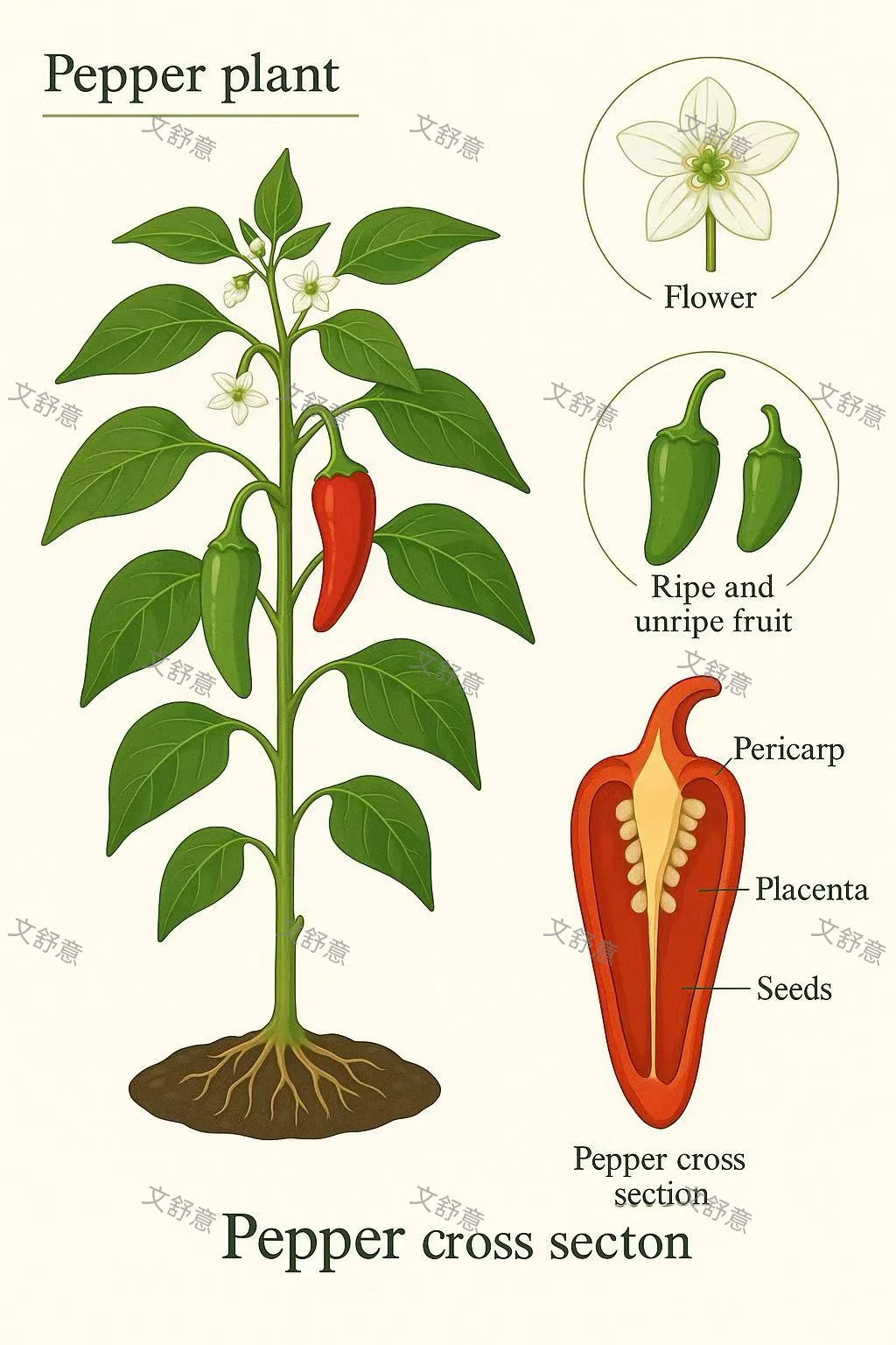 ?蔬菜成长| 辣椒、胡萝卜、萝卜、芹菜