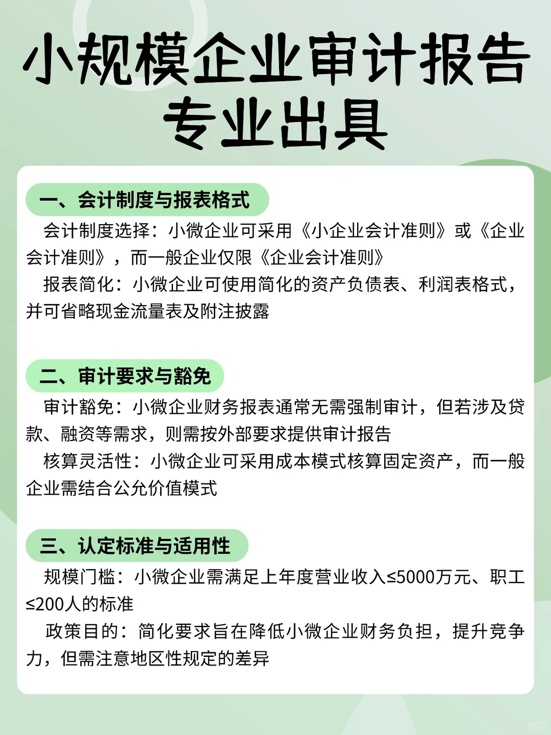 小规模企业审计报告专业出具