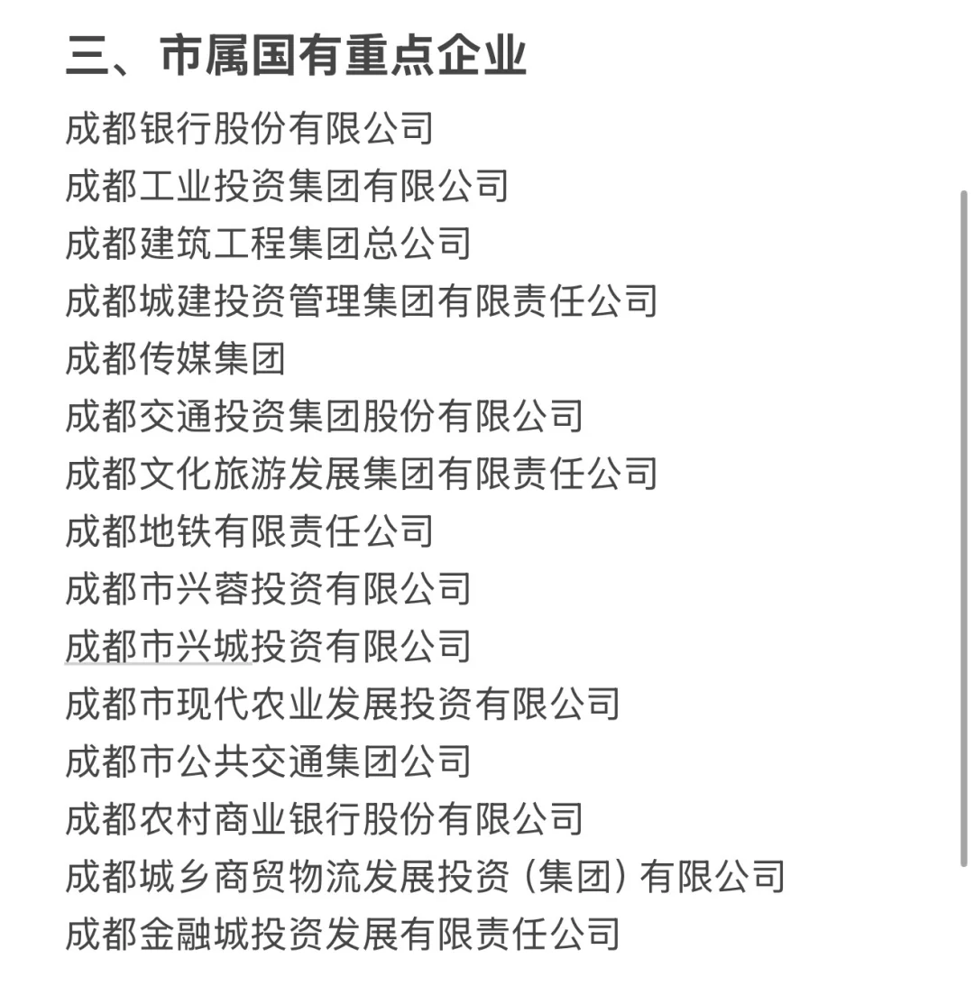 成都TOP级别企业
