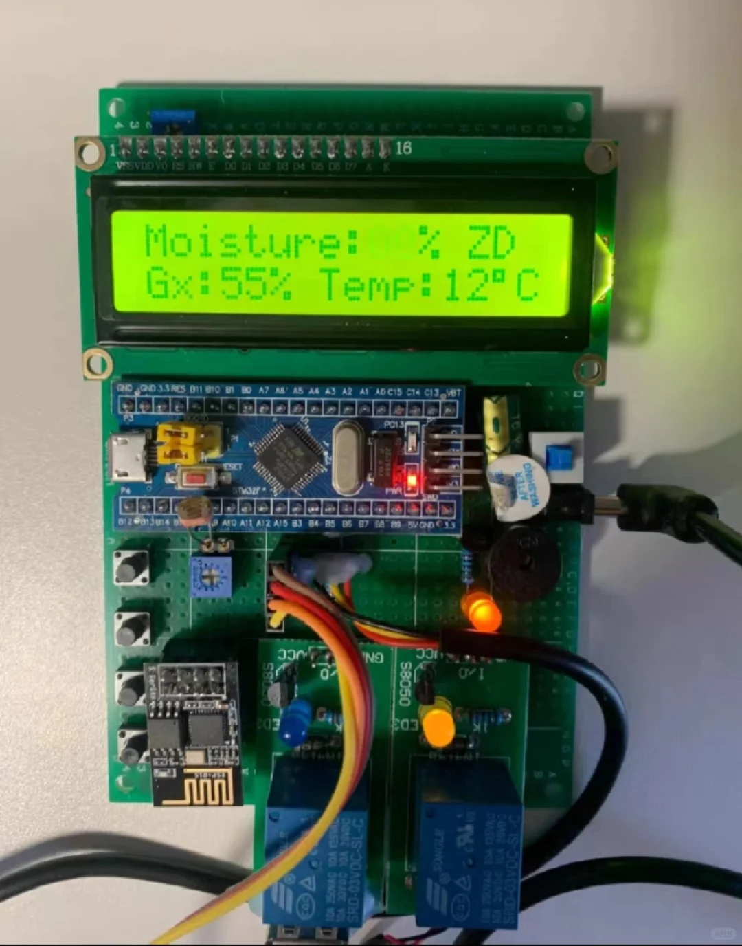 基于STM32单片机智能浇花 土壤湿度计控制系