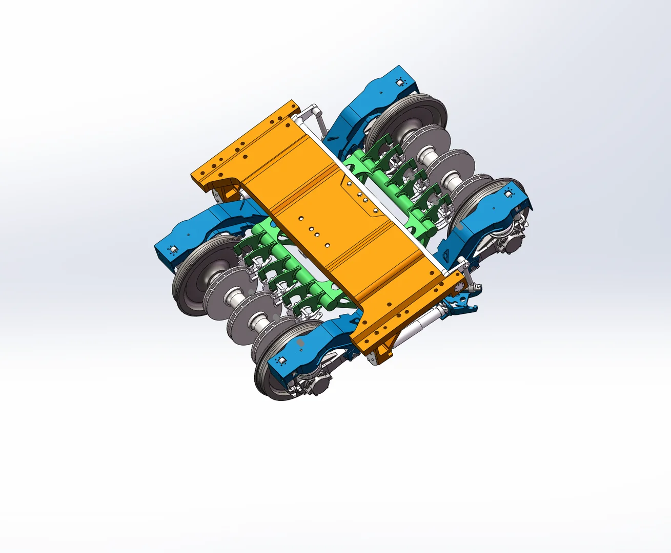 CRH3CRH380非动力转向架（拖车转向架）模型