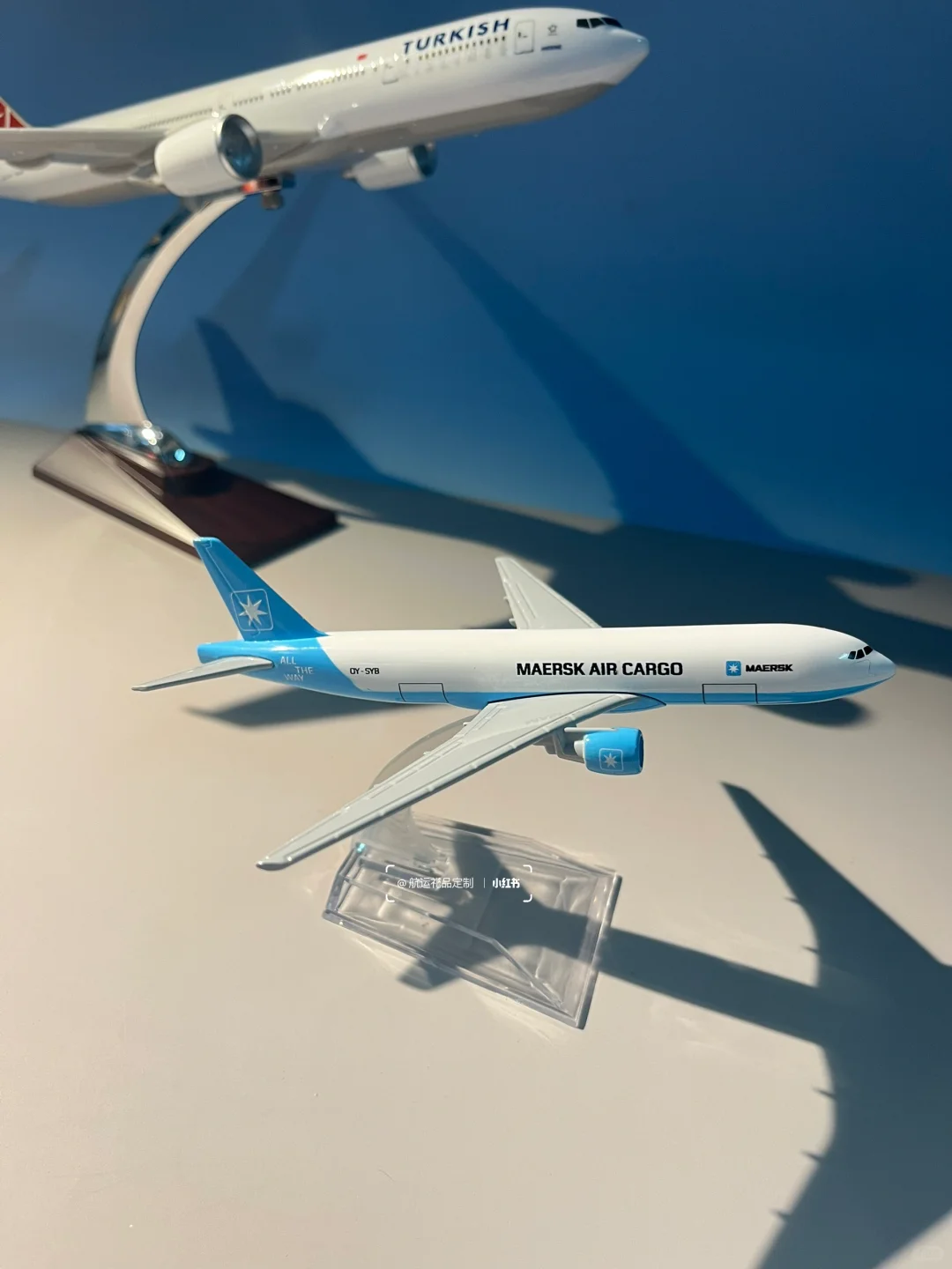 ✈全球航运巨头的空中力量马士基飞机模型定