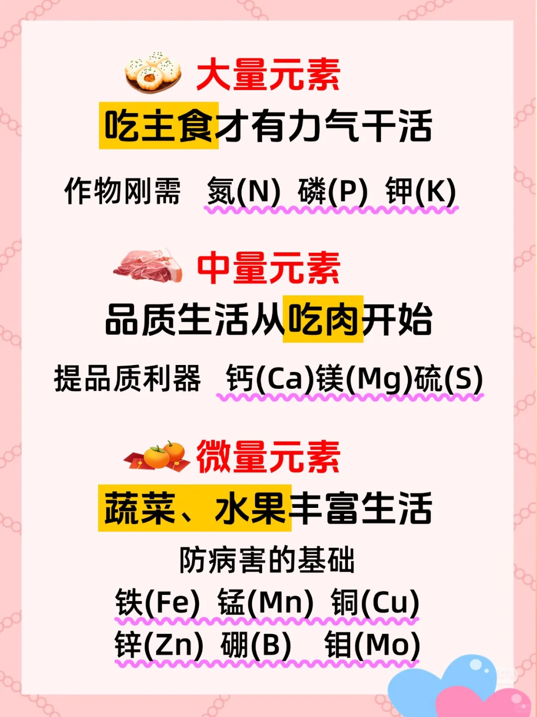 大中微量元素在作物上的作用