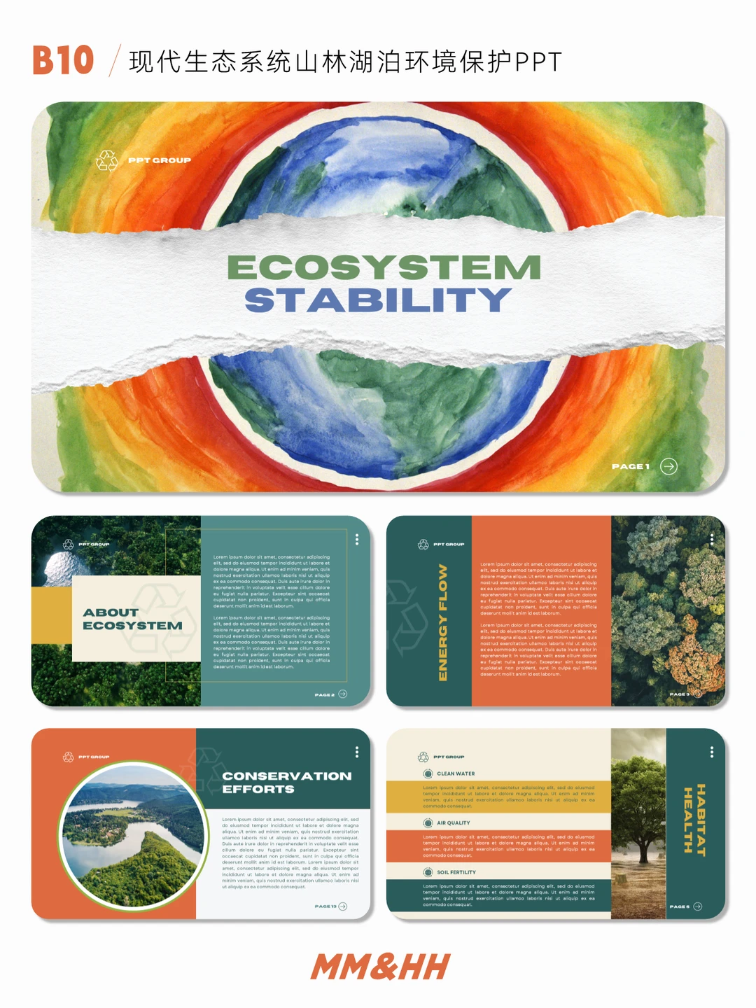 B10. 现代生态系统山林湖泊环境保护PPT