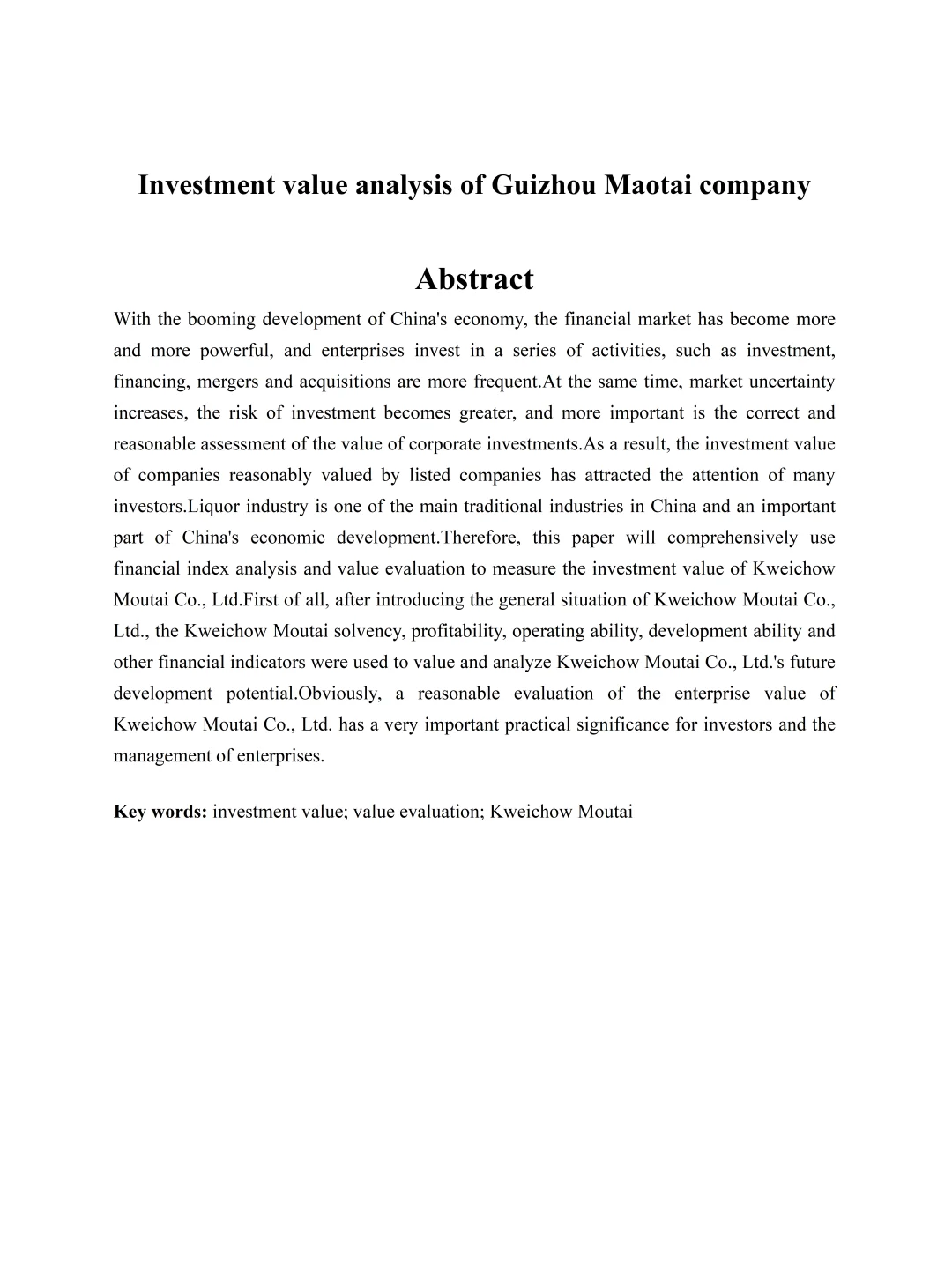 金融学论文初稿我终于写好了！快借鉴这篇