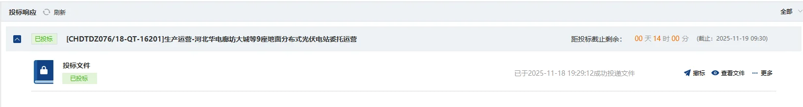华电、华润平台三个项目的标书终于传完了