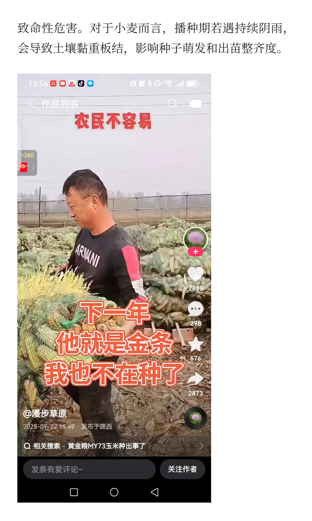 黄淮降雨对农作物的影响：机遇与风险并存的