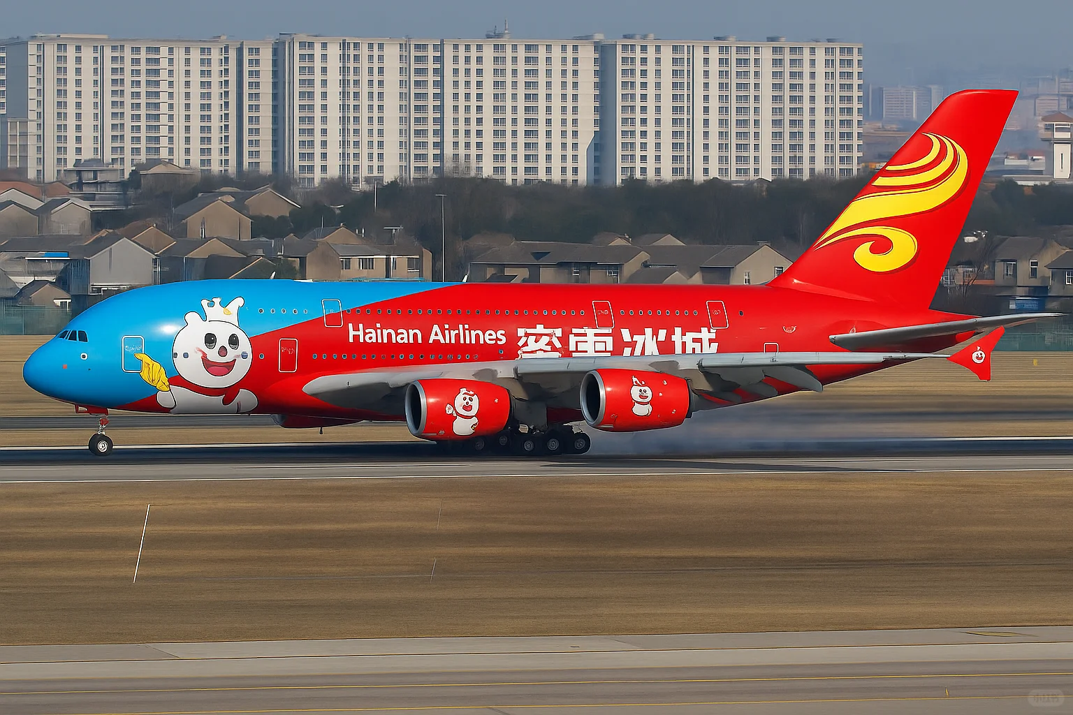 雪王也是上了A380了~