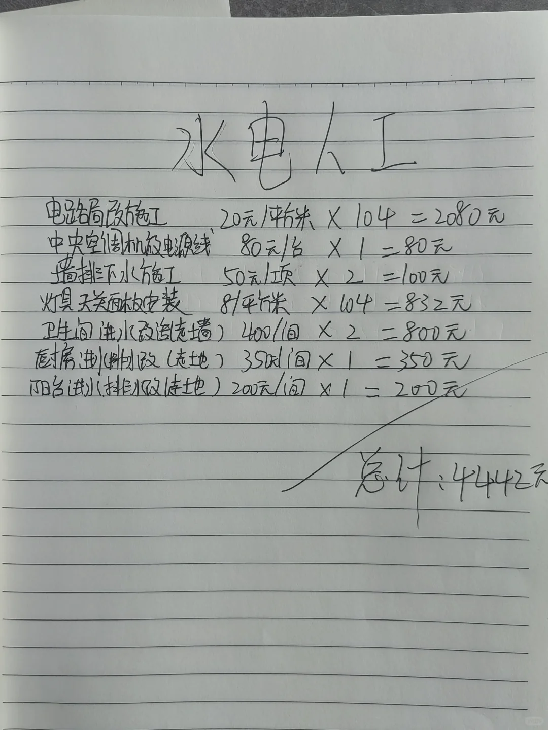 在郑州，水电人工4442，大家觉得咋样勒❓