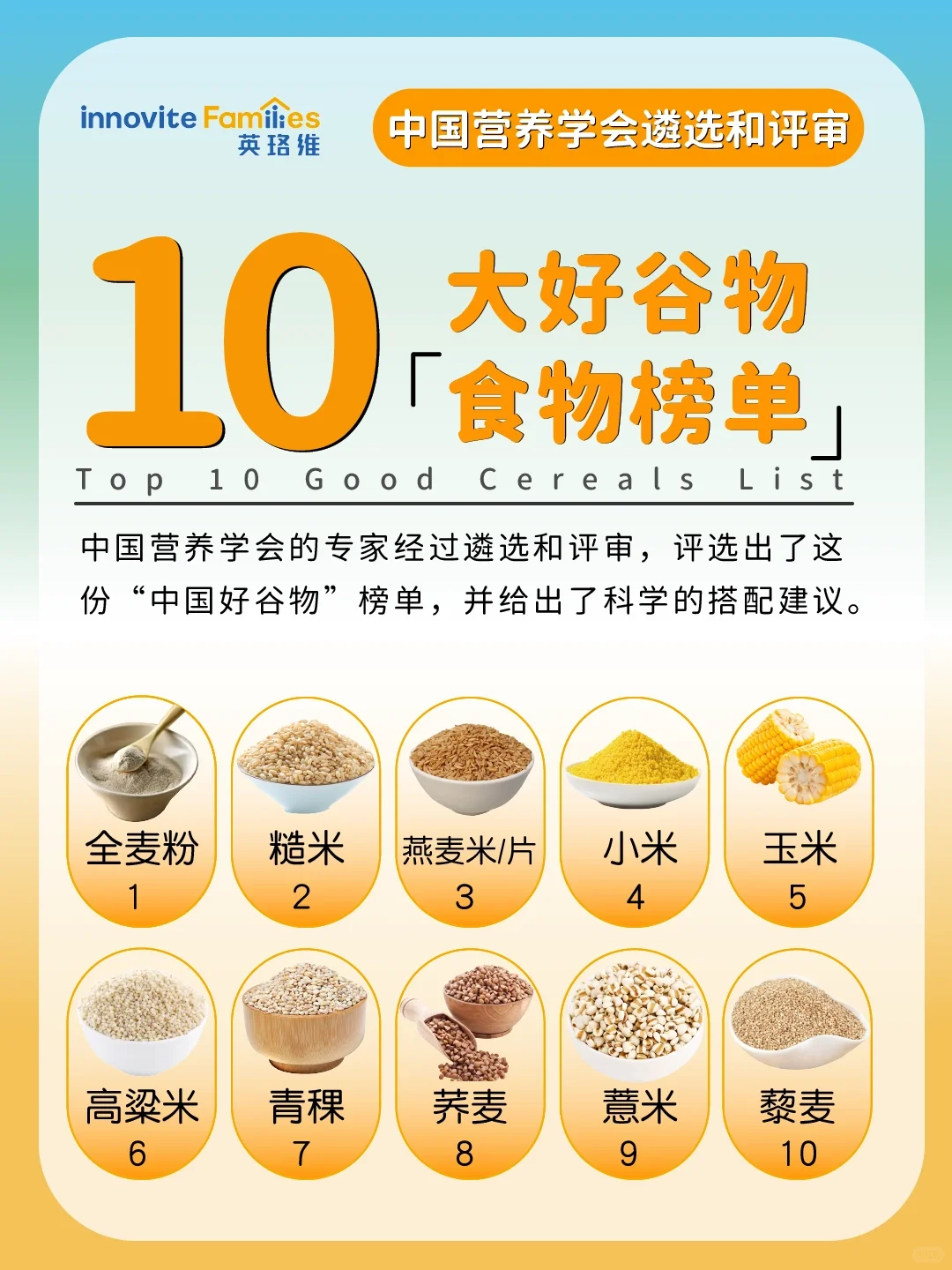 不愧是中国营养学会评选?中国10大好谷物