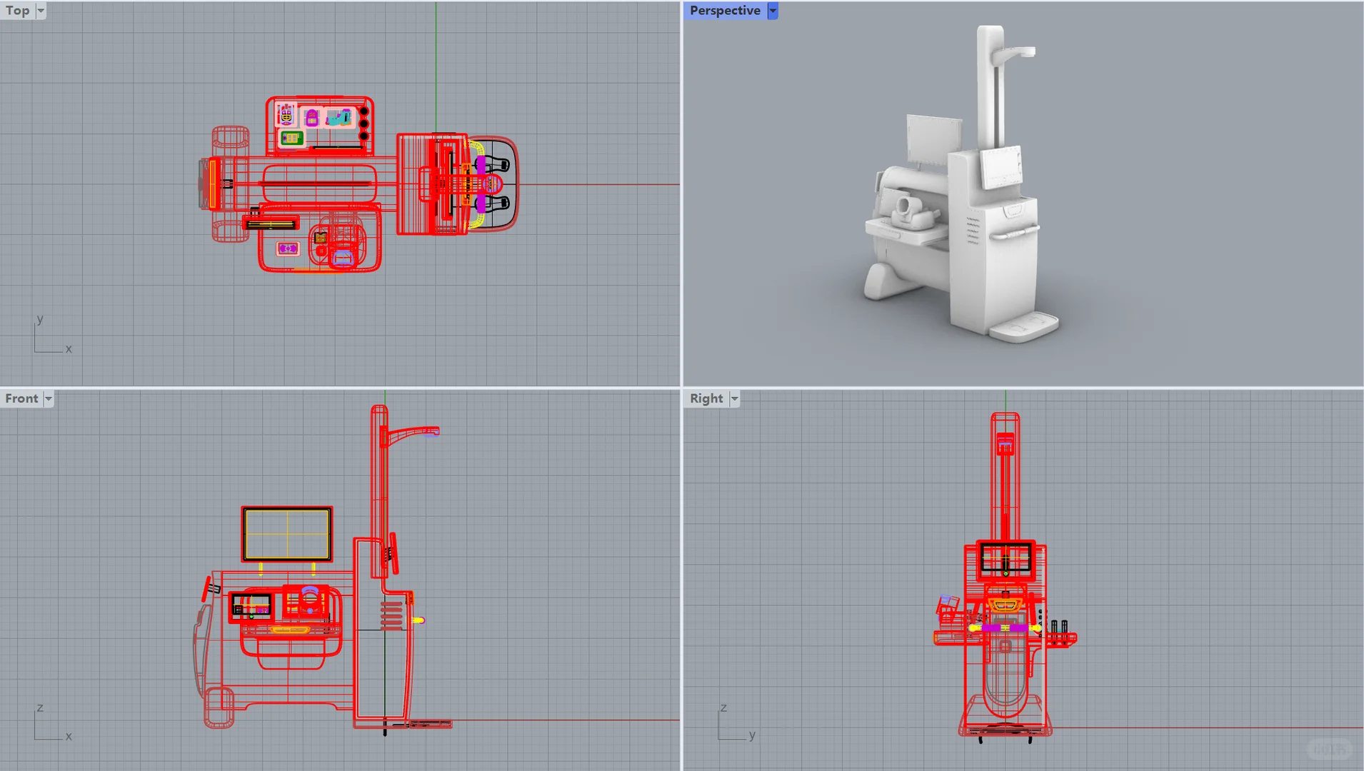 健康一体机 可移动的医疗设备设计