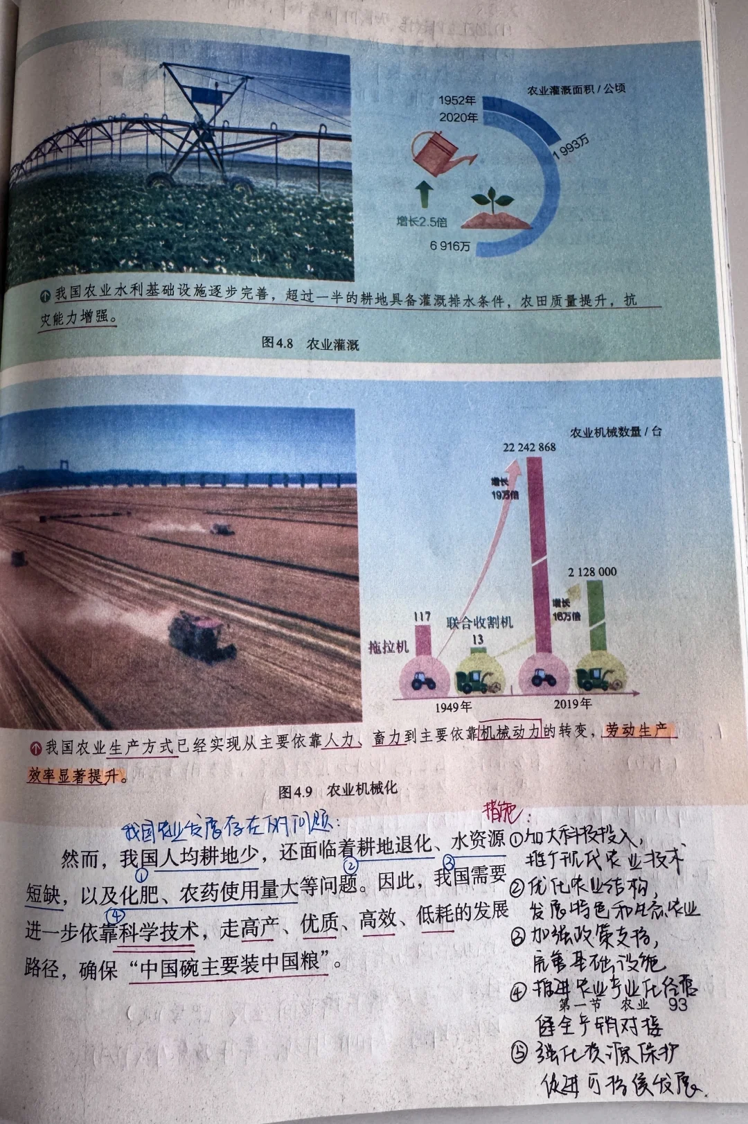 新人教版八上地理〔教材笔记〕4.1农业