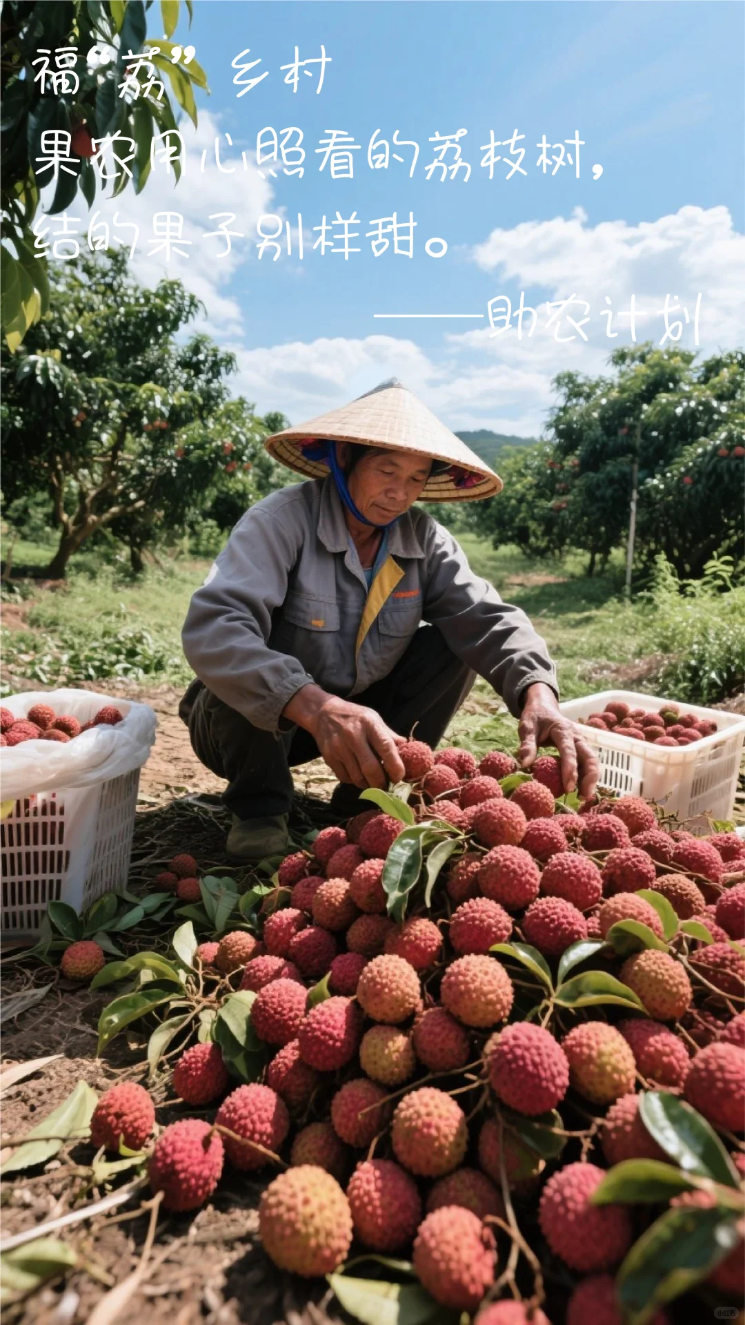 女大助农库存照｜荔枝季虽过，照片永鲜活。