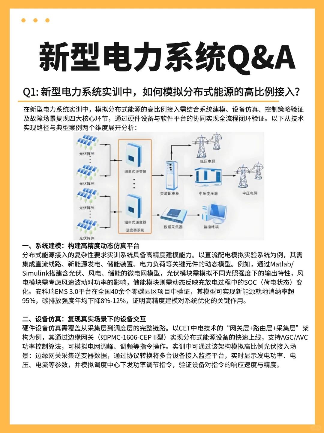 ?新型电力系统分布式发电实训攻略?