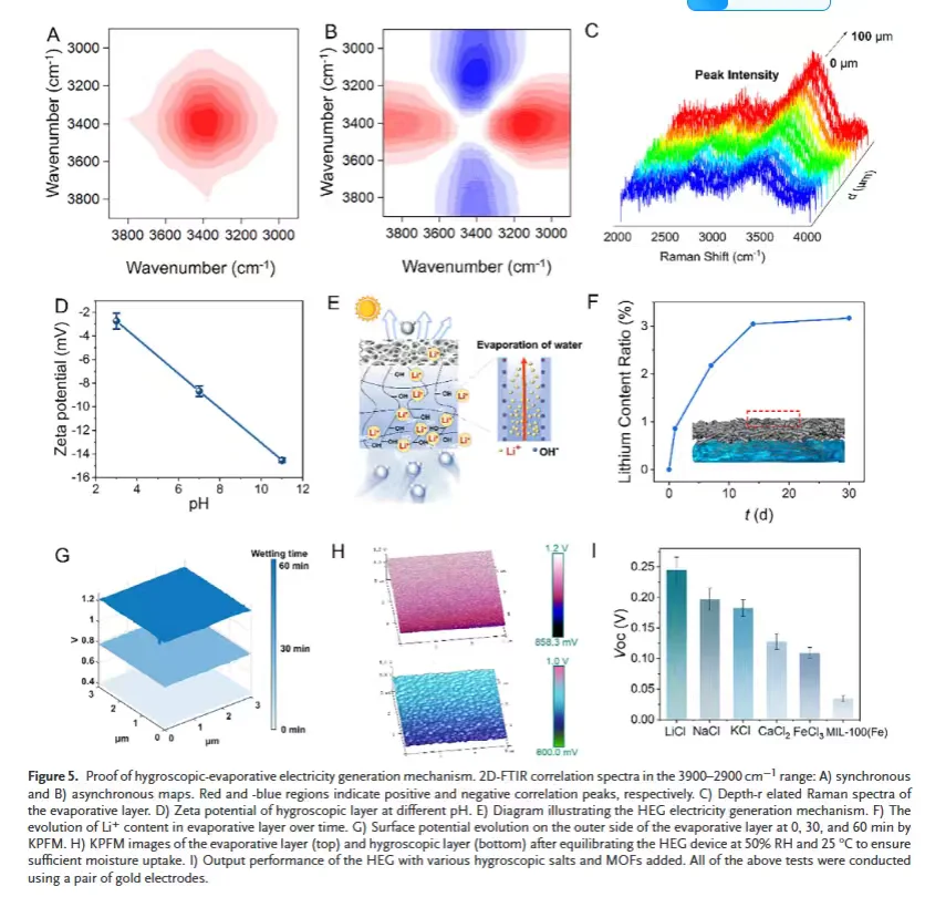 仿生吸湿-蒸发发电机多形态能量收集