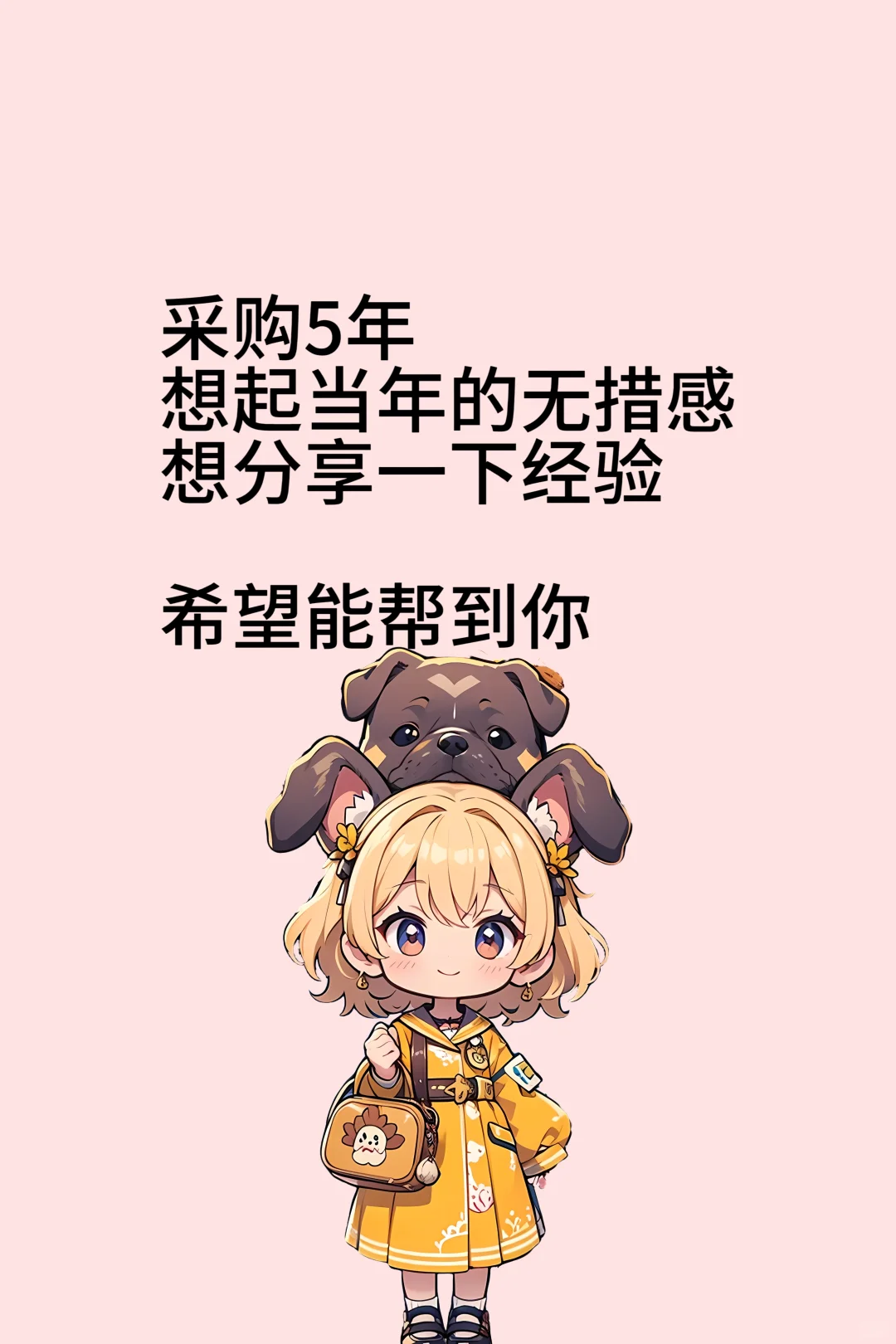 采购5年,想分享下我的经验,新人来