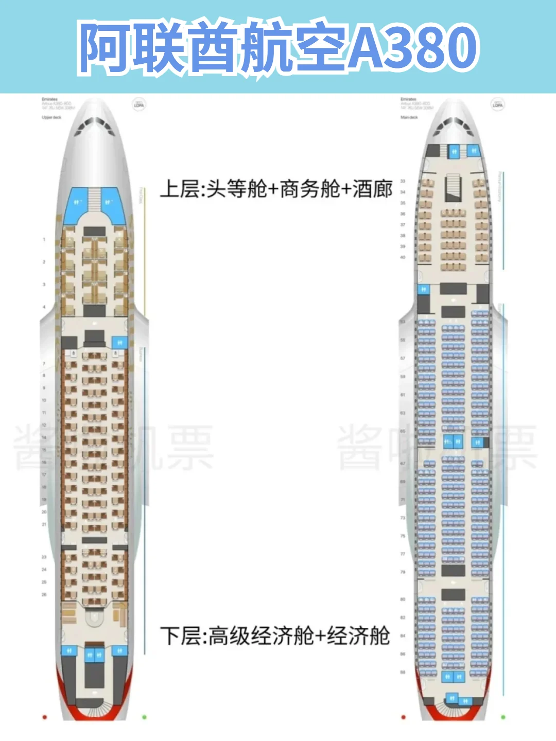A380机舱哪家强？盘点航司双层客机神仙布局