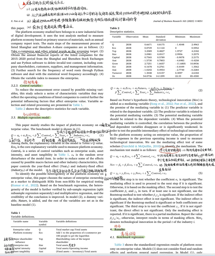 文献研读002——平台经济对企业价值影响