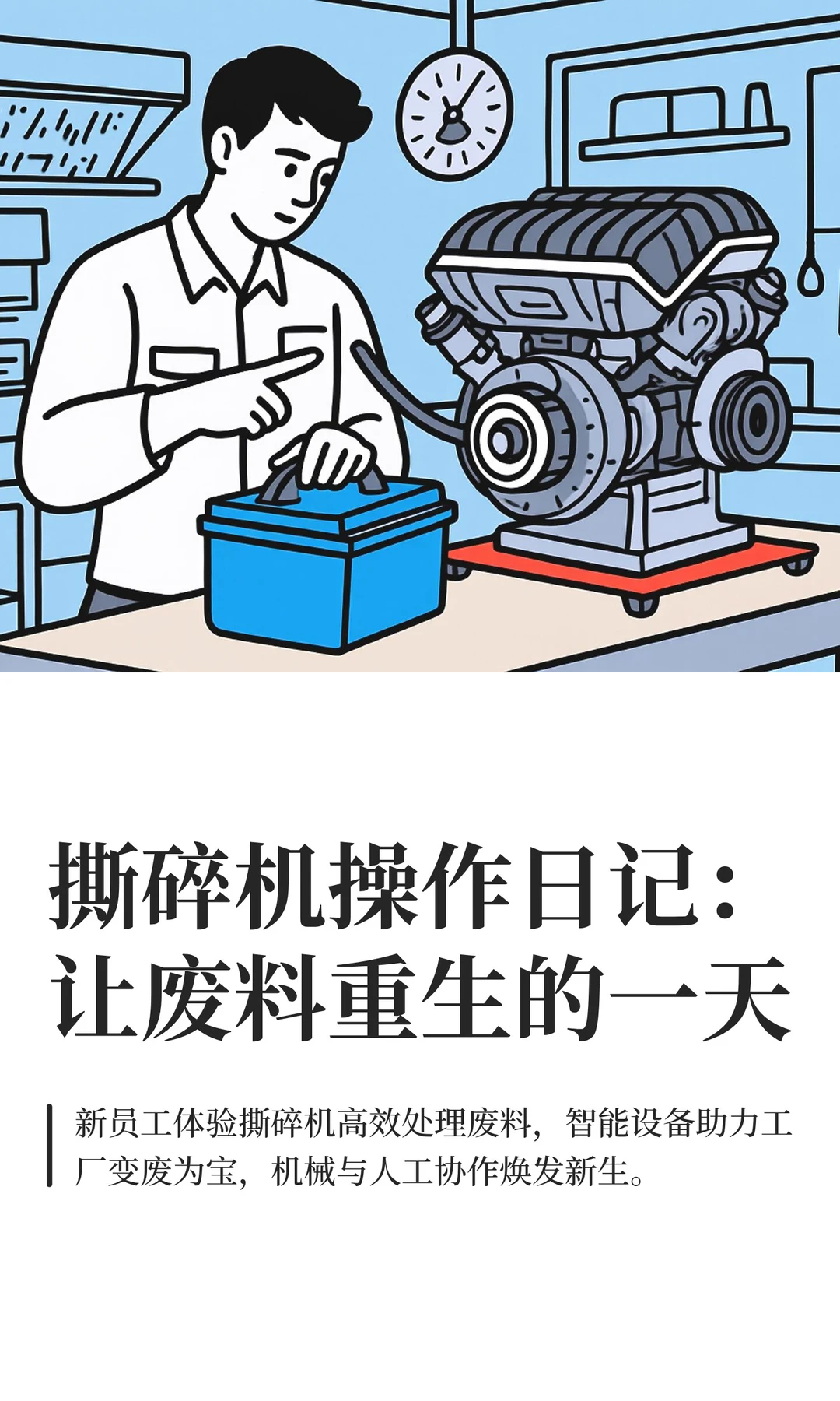 撕碎机操作日记：让废料重生的一天